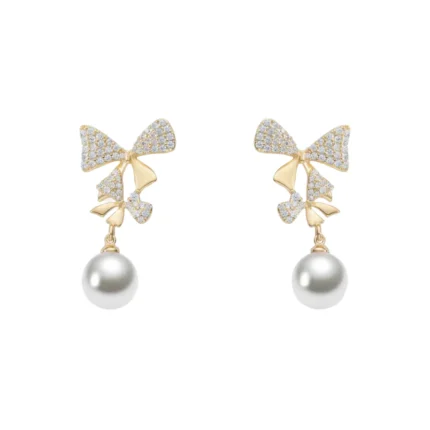 Noora Charming Bow Earrings - Gold