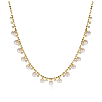 Lina Pearl Cascade Necklace