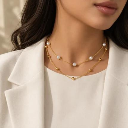 ⁦Ayla Double Grace Necklace⁩ - الصورة ⁦2⁩