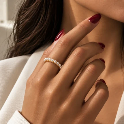 ⁦Suhad Pearl Ring⁩ - الصورة ⁦2⁩