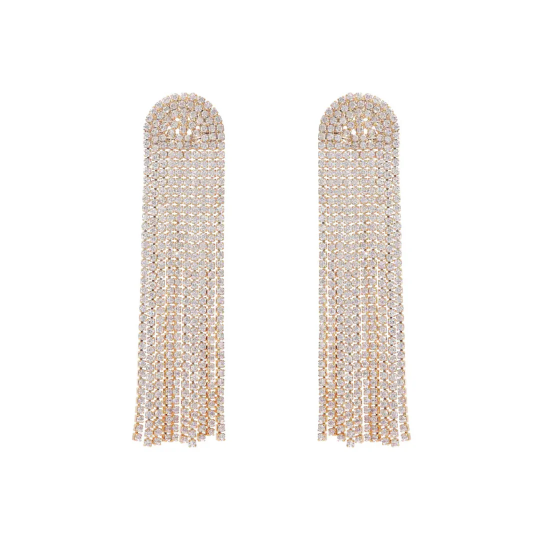 16 zircon earrings, luxury fashion jewelry, elegant earrings