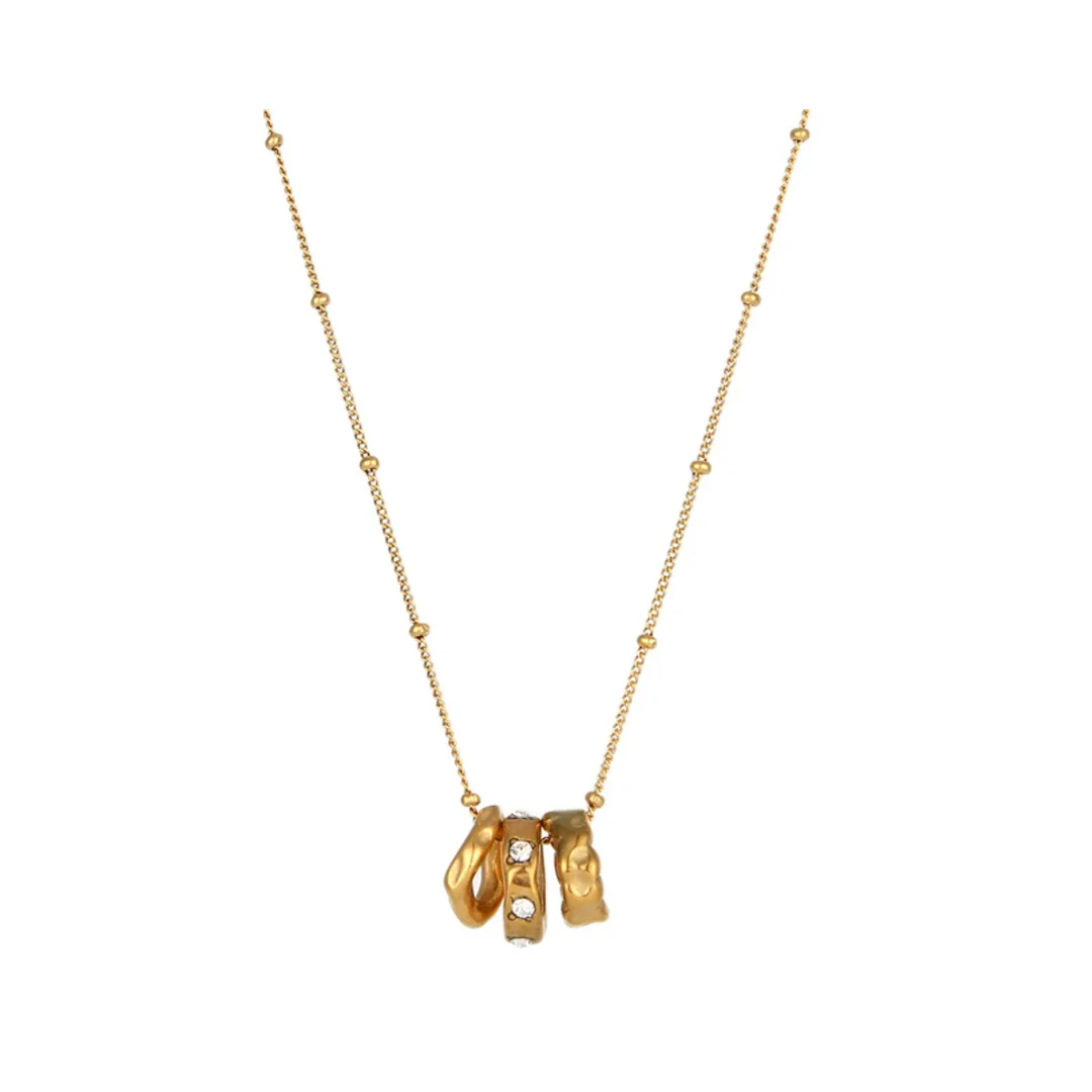 3 stone necklace, elegant jewelry