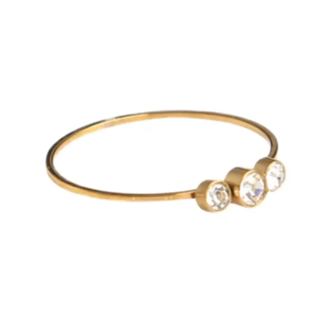 3 simple ring, cubic zirconia, bold jewelry